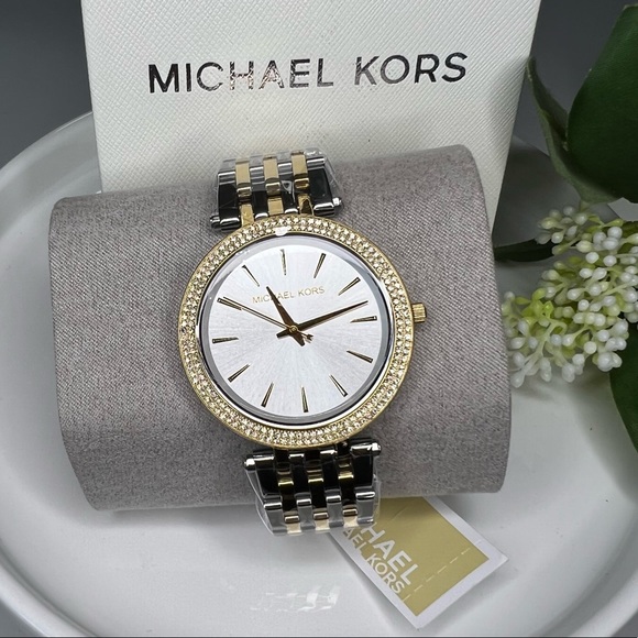 MICHAEL KORS Two Tone Gold & Silver Stainless Steel Watch NWT